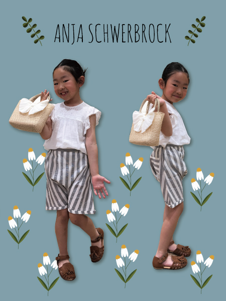 ANJA SCHWEBROCKストライプパンツ